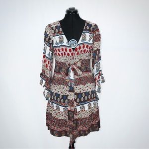 Floral paisley dress bow tie